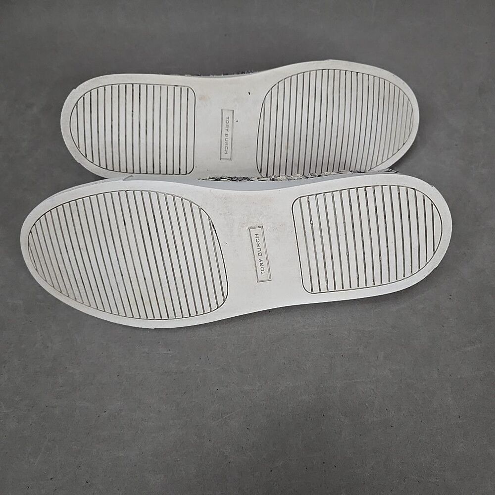 Tory Burch Womens Shoes Sz 10.5 Huarache Weave Snakeskin Leather Slip On Sneaker - Picture 10 of 11
